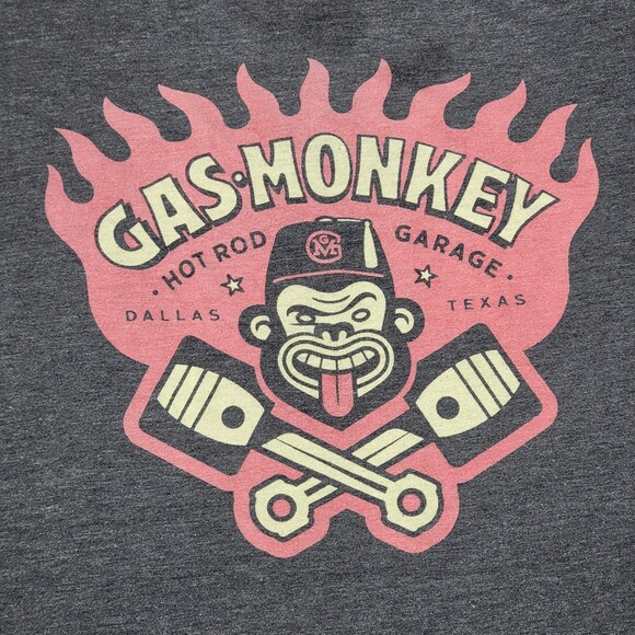 Gas Monkey SS Dark Grey Tee "Hot Rod Garage" - Picture 1 of 4